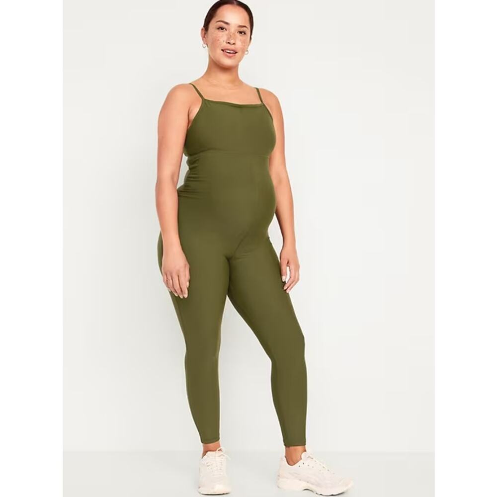 Old Navy Maternity PowerSoft Sleeveless Bodysuit Womens XL Green Comfortable